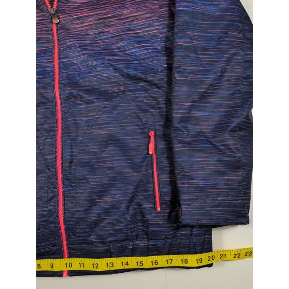 Roxy DryFlight 10K Snow Jacket Women M Blue Pink Hooded Waterproof Ski Snowboard - Picture 14 of 16
